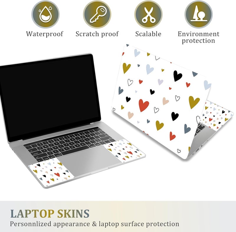 Lauspuck Laptop Notebook Skin Sticker Cover Decal, 12 13 13.3 14 15 15.4 15.6 inch Laptop Vinyl Skin Sticker Cover Art Protector Decal Universal, Love Heart - Image 2